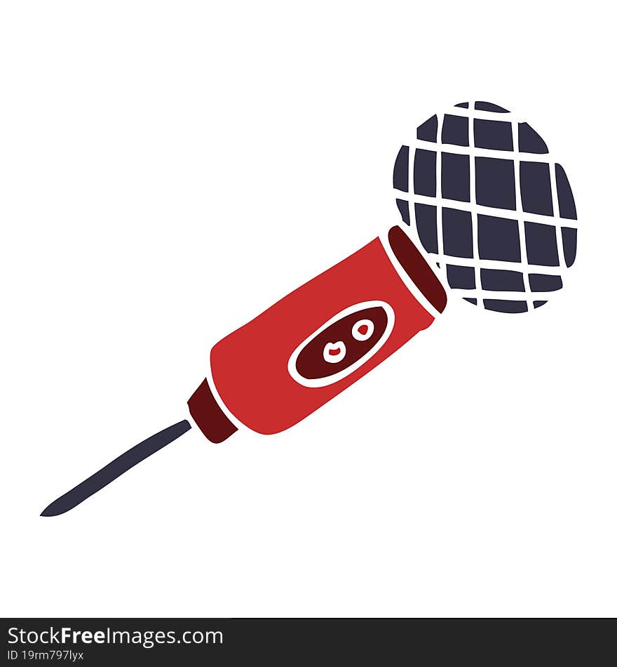 cartoon doodle microphone