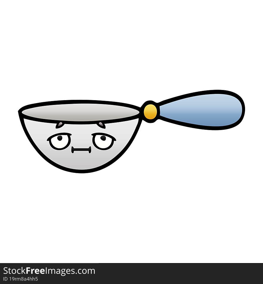 gradient shaded cartoon measuring spoon