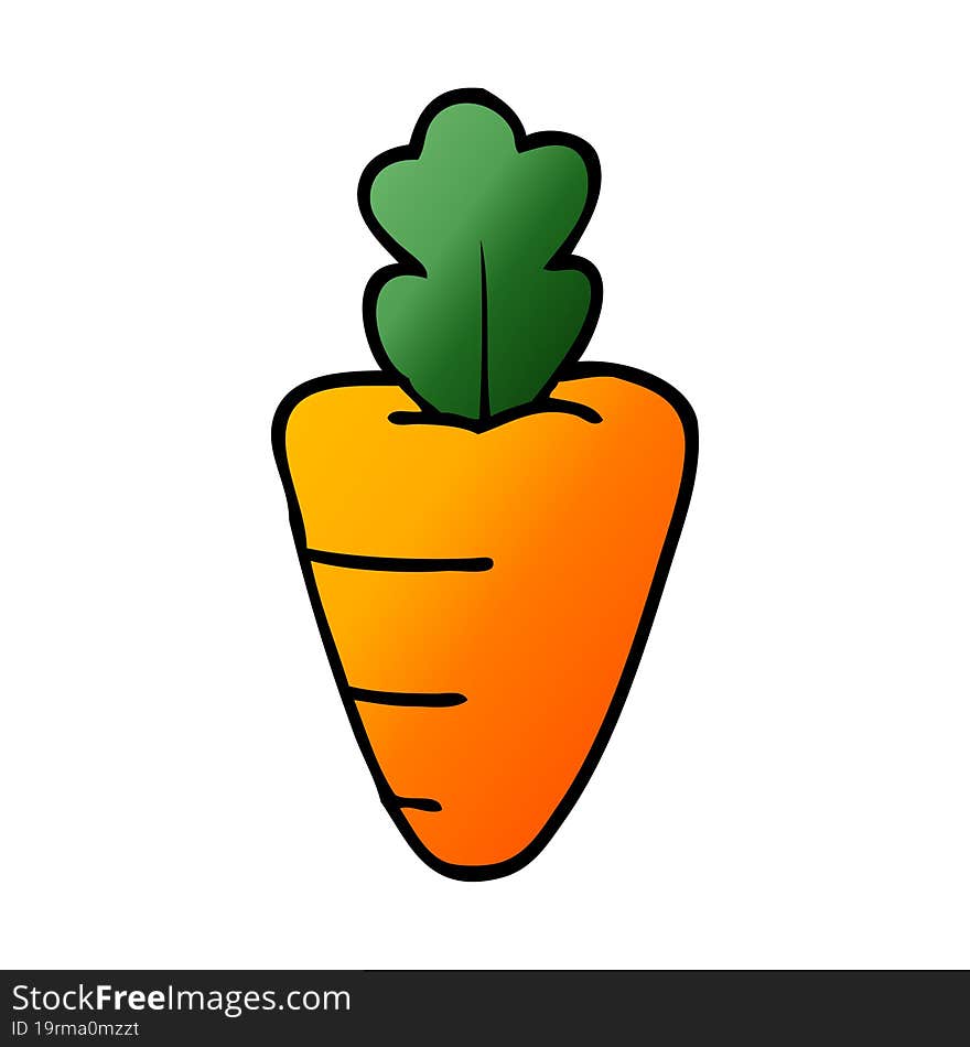 cartoon doodle healthy carrot