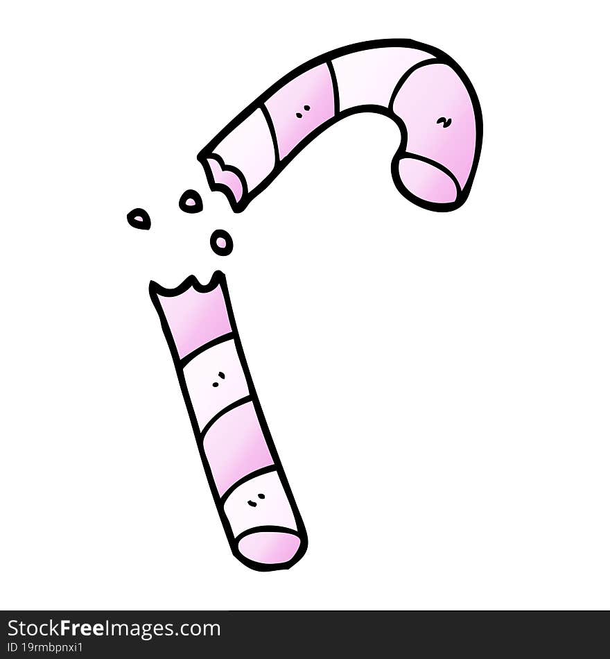 cartoon doodle pink candy cane