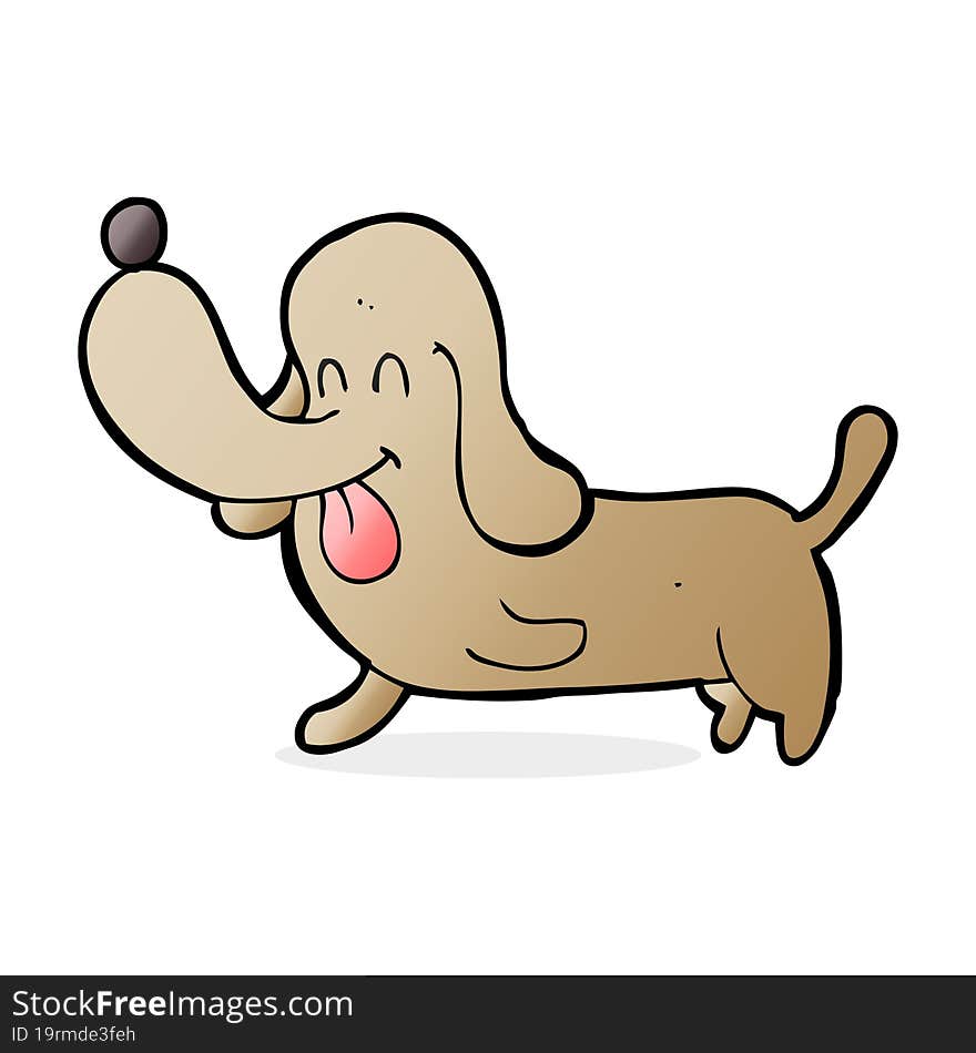 cartoon happy dog