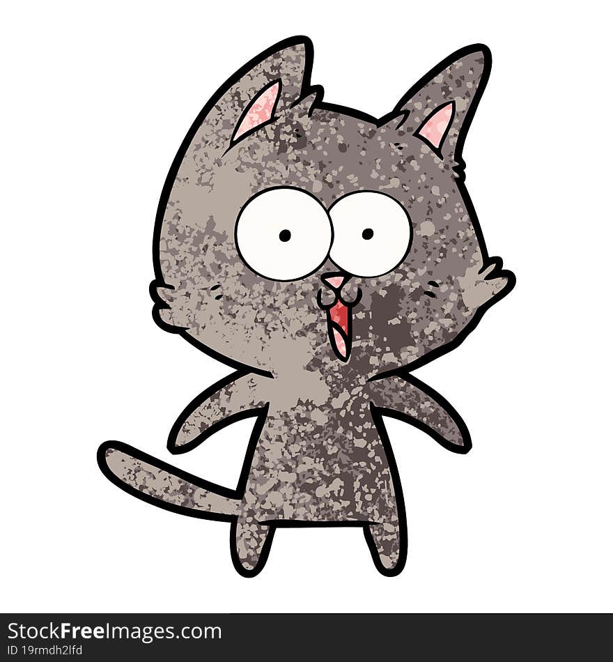 funny cartoon cat. funny cartoon cat