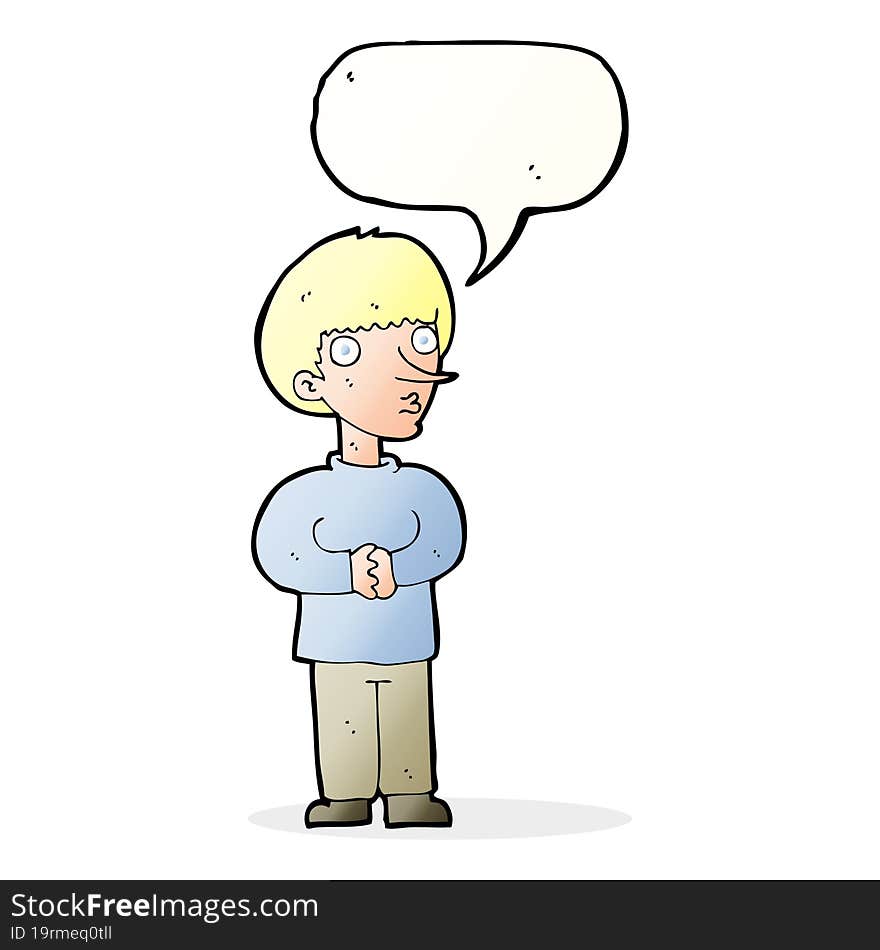 cartoon nervous man with speech bubble