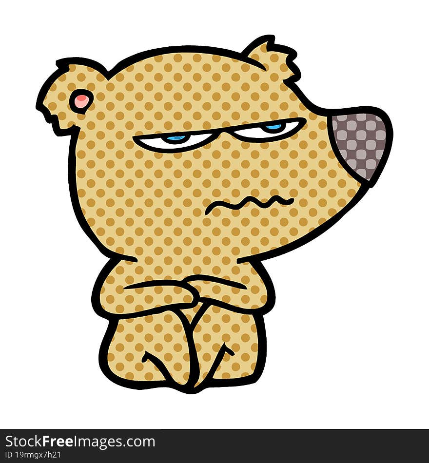 angry bear cartoon. angry bear cartoon