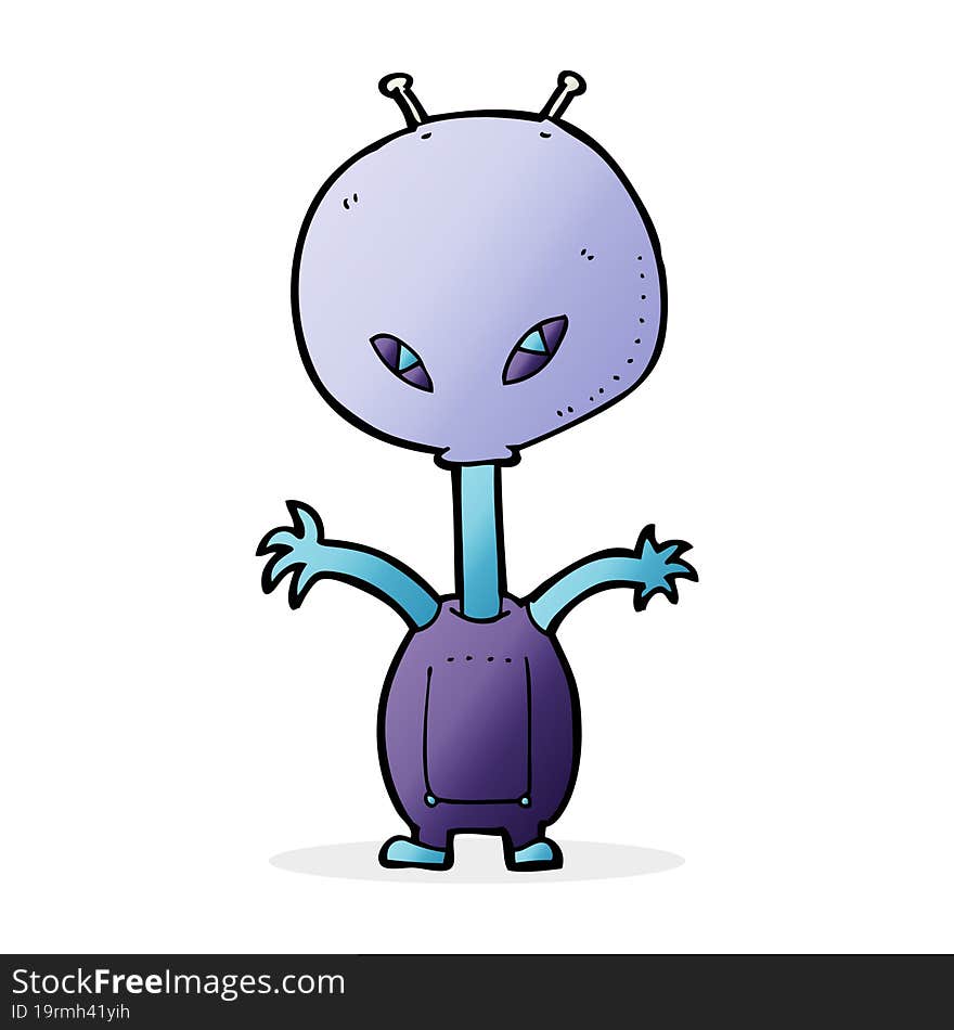 cartoon space alien