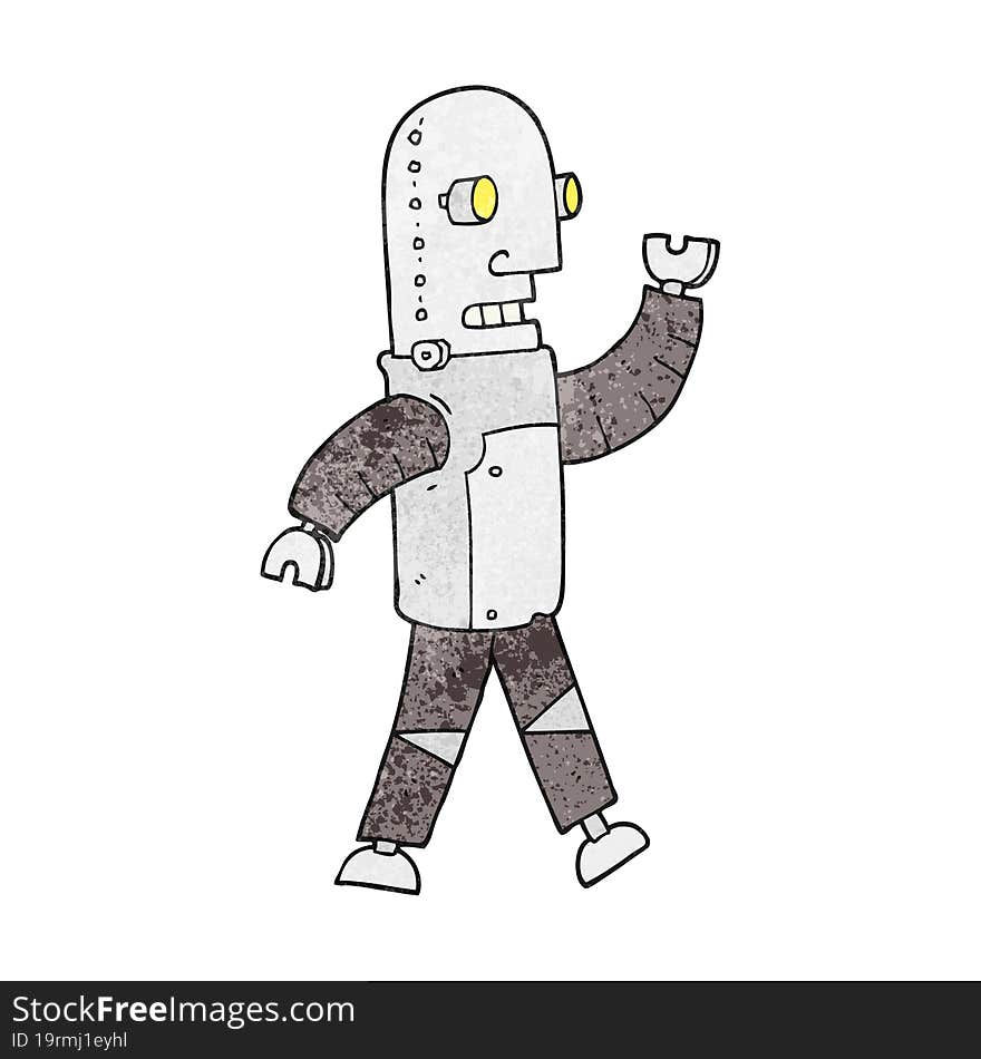 textured cartoon robot