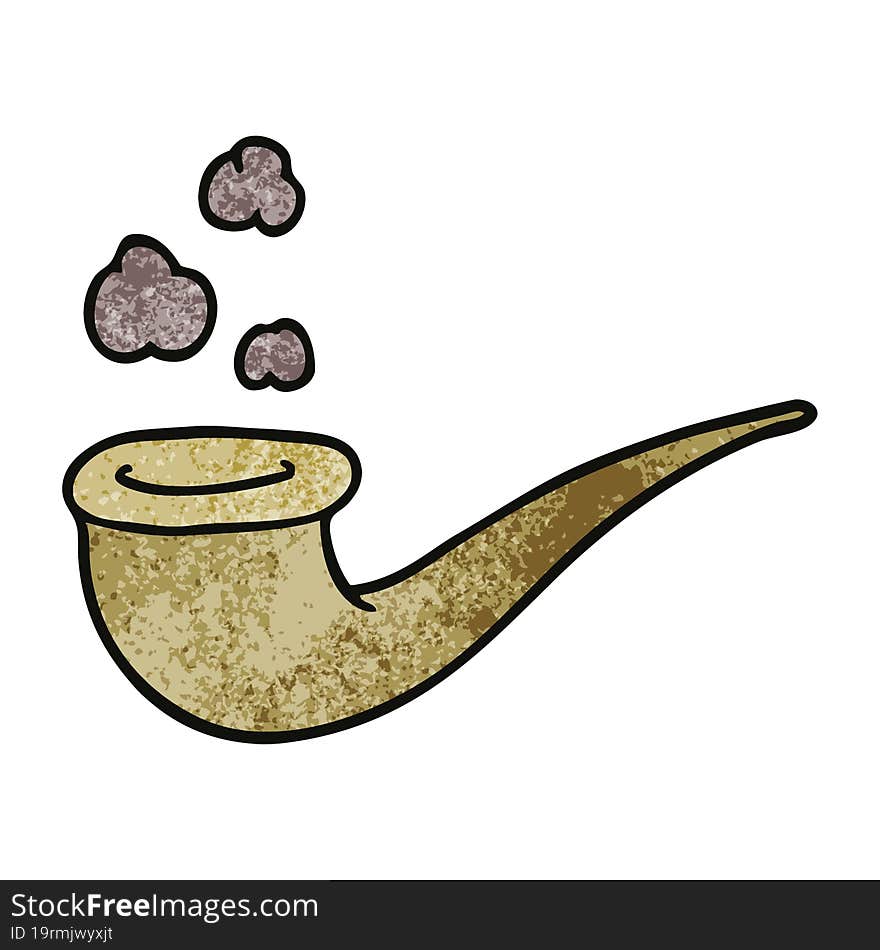 cartoon doodle smoking pipe