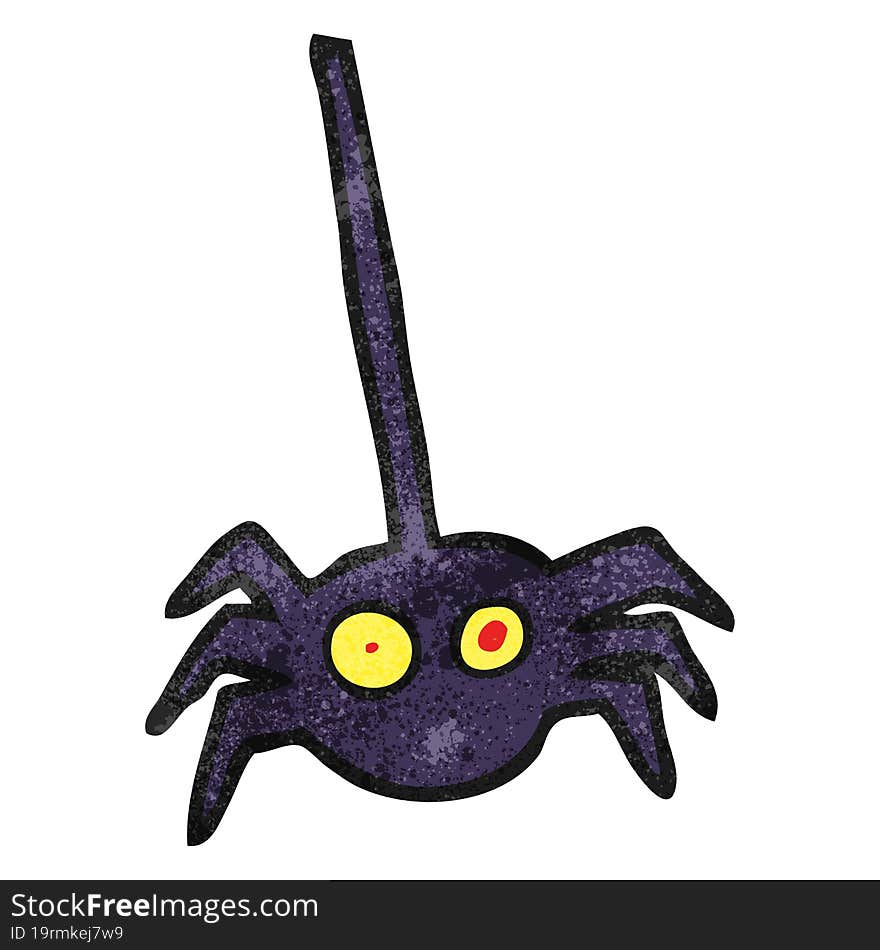 textured cartoon halloween spider