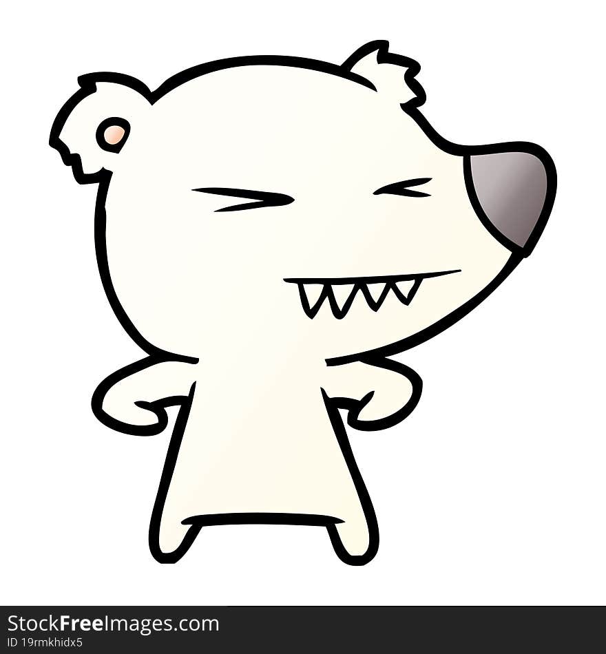 angry polar bear cartoon. angry polar bear cartoon