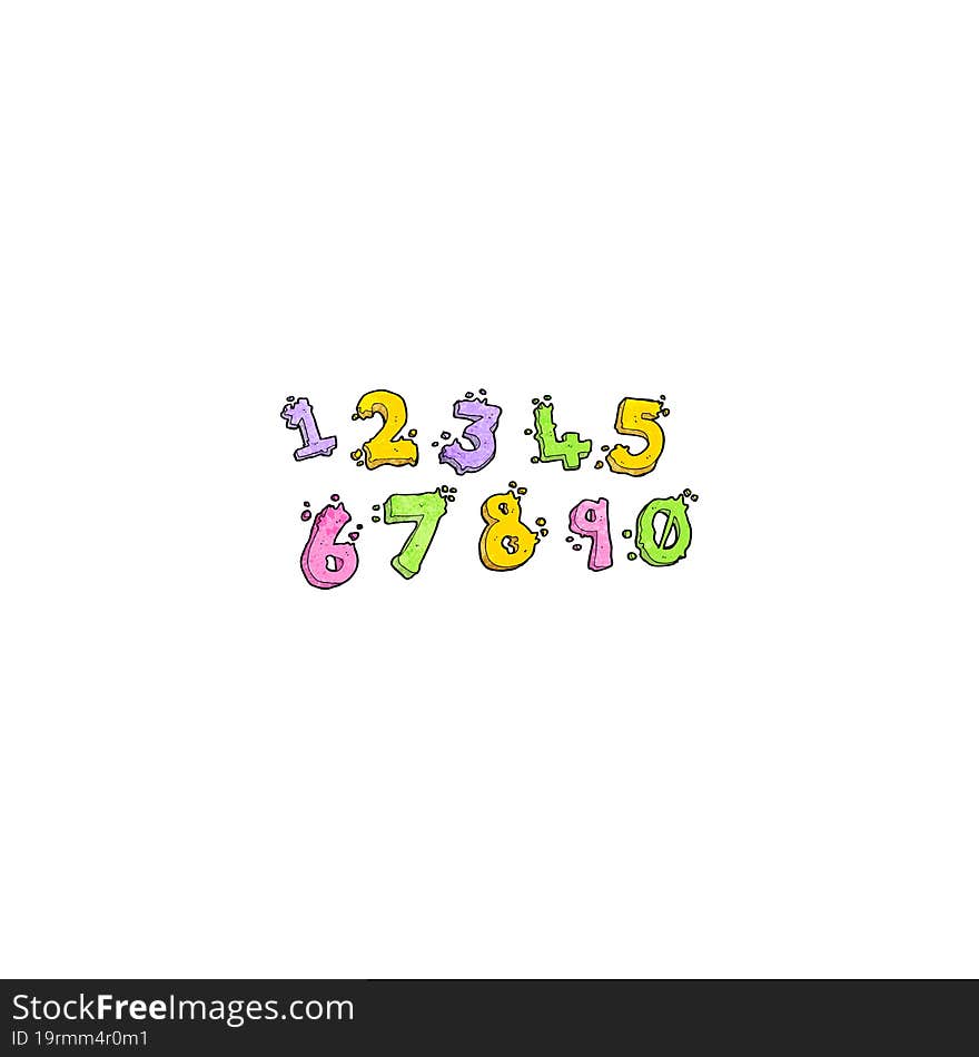 cartoon numbers