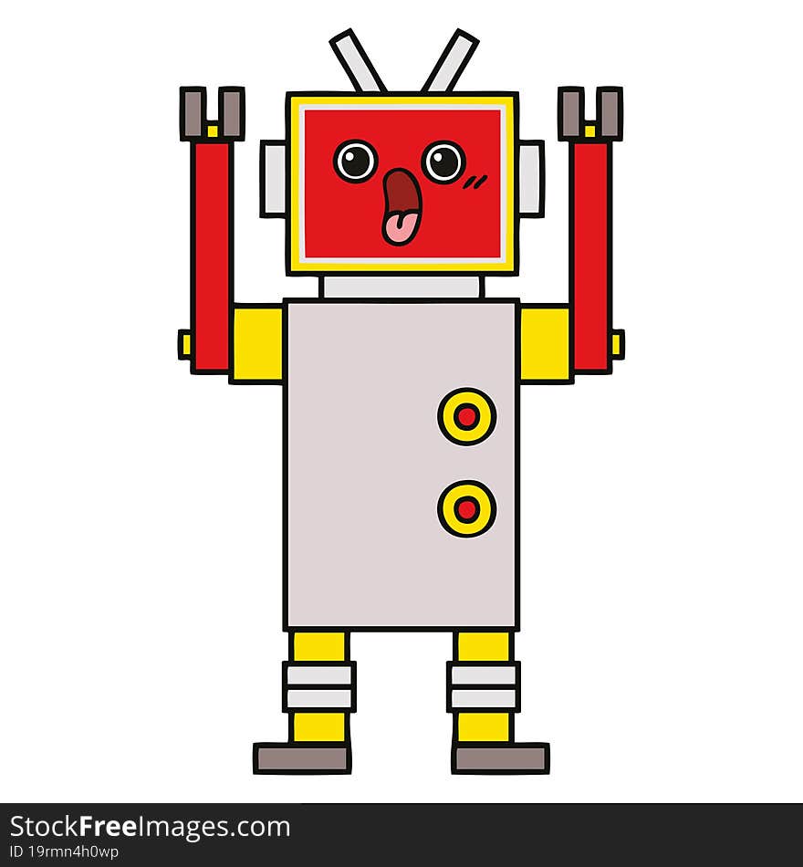 cute cartoon of a robot. cute cartoon of a robot