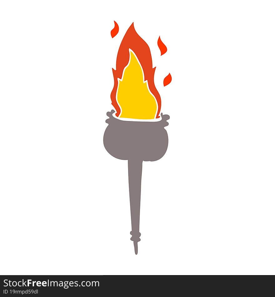 flat color style cartoon flaming chalice