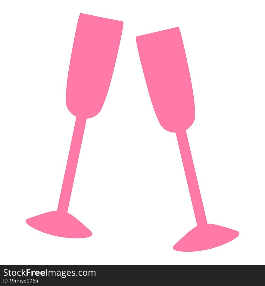 Champagne Glasses Toasting