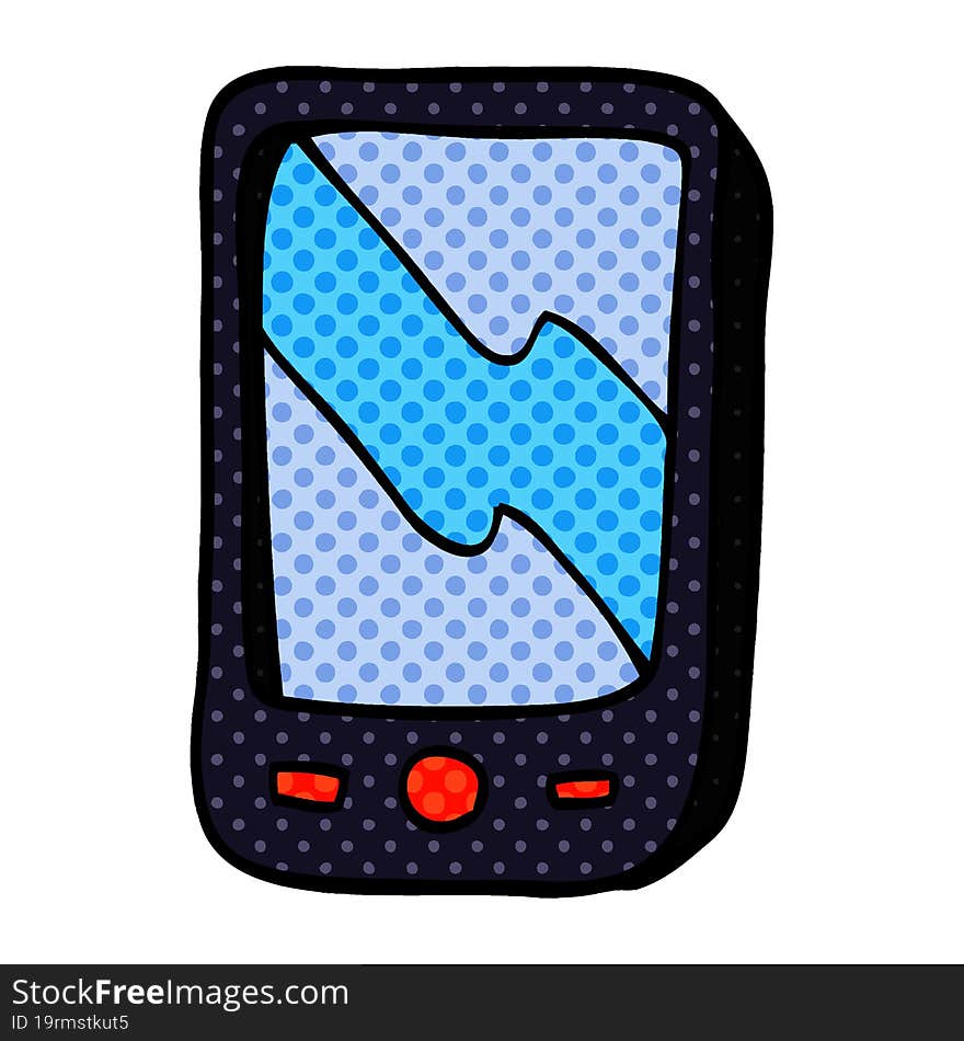 cartoon doodle mobile phone