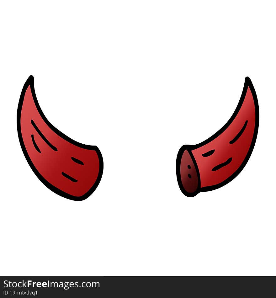 cartoon doodle of horns