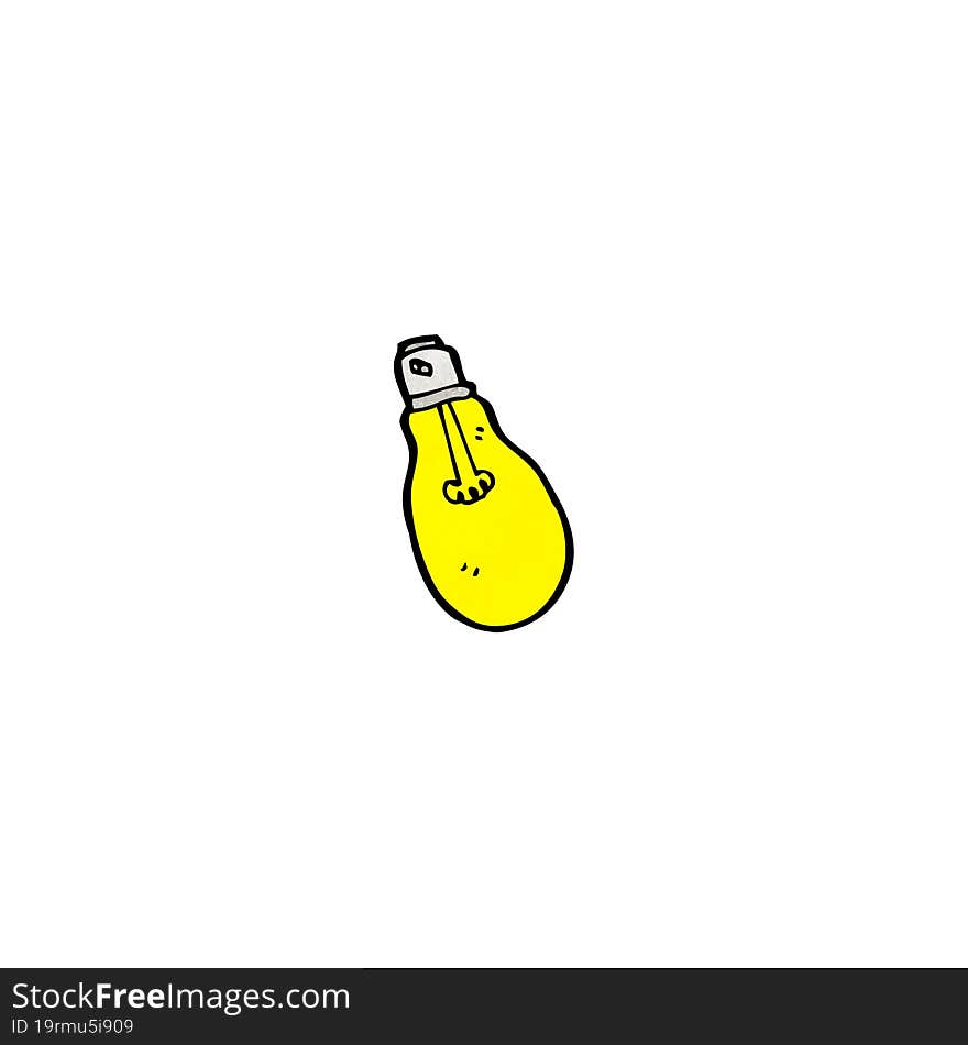 cartoon electric light bulb