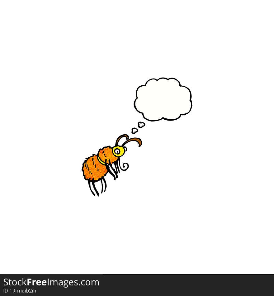 cartoon bee with thought bubble