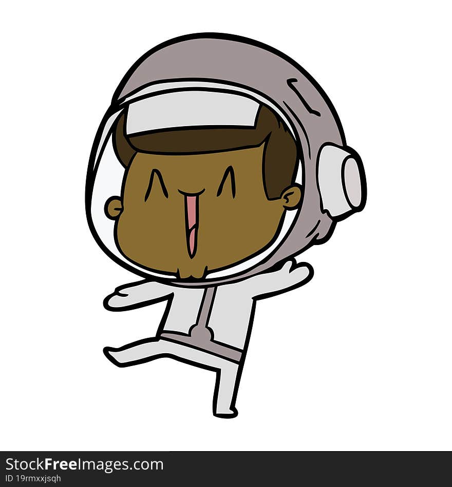 dancing cartoon astronaut. dancing cartoon astronaut