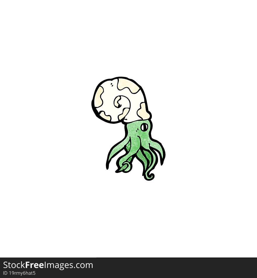 Cartoon Nautilus Squid