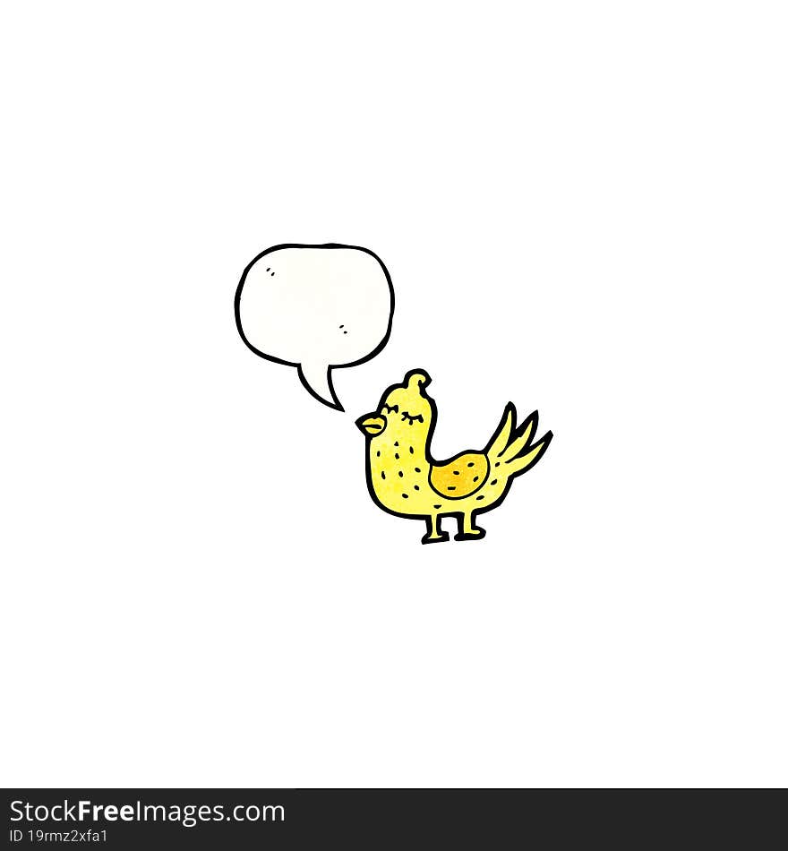 Cartoon Tweeting Bird