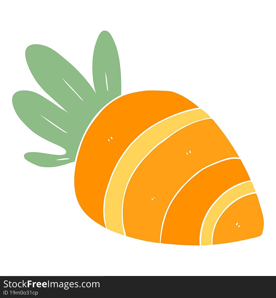 flat color style cartoon carrot