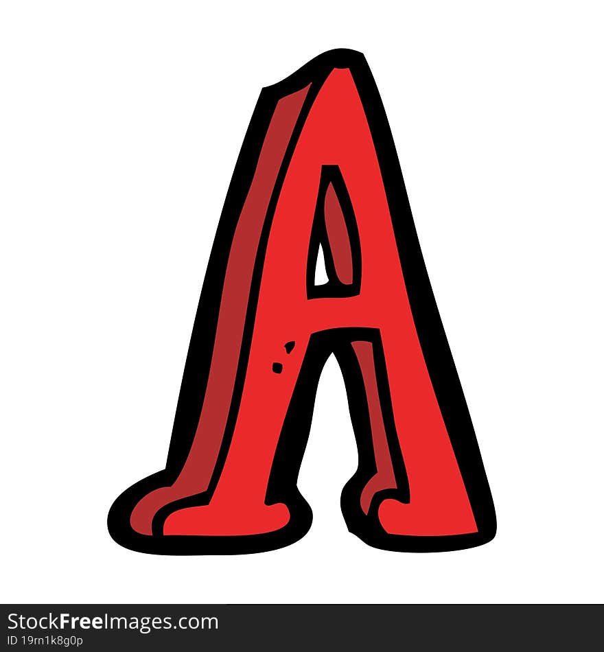 cartoon letter A