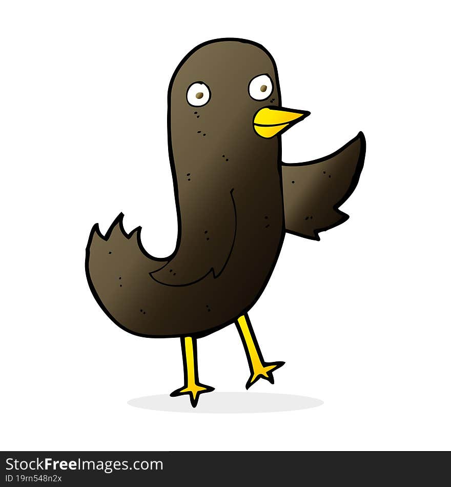 funny cartoon bird