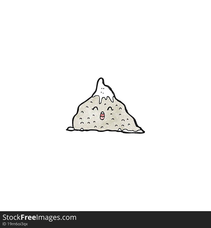 cartoon happy mountain