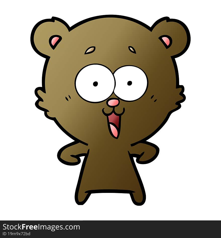 laughing teddy  bear cartoon. laughing teddy  bear cartoon