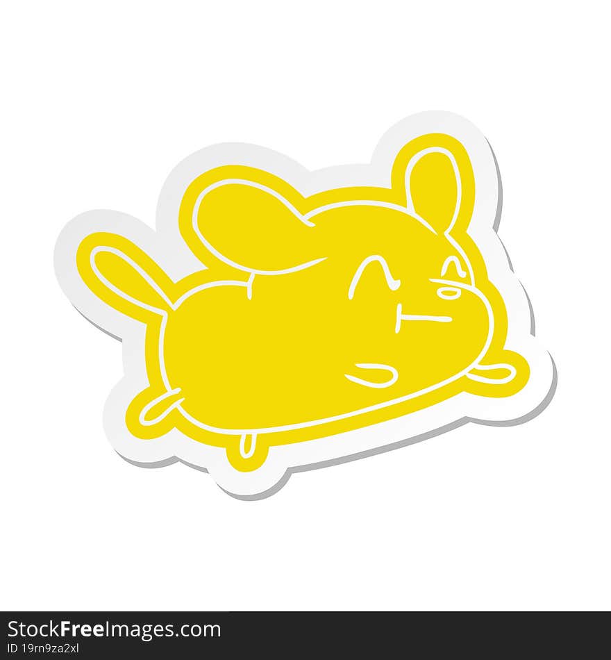 cartoon sticker kawaii of a cute dog