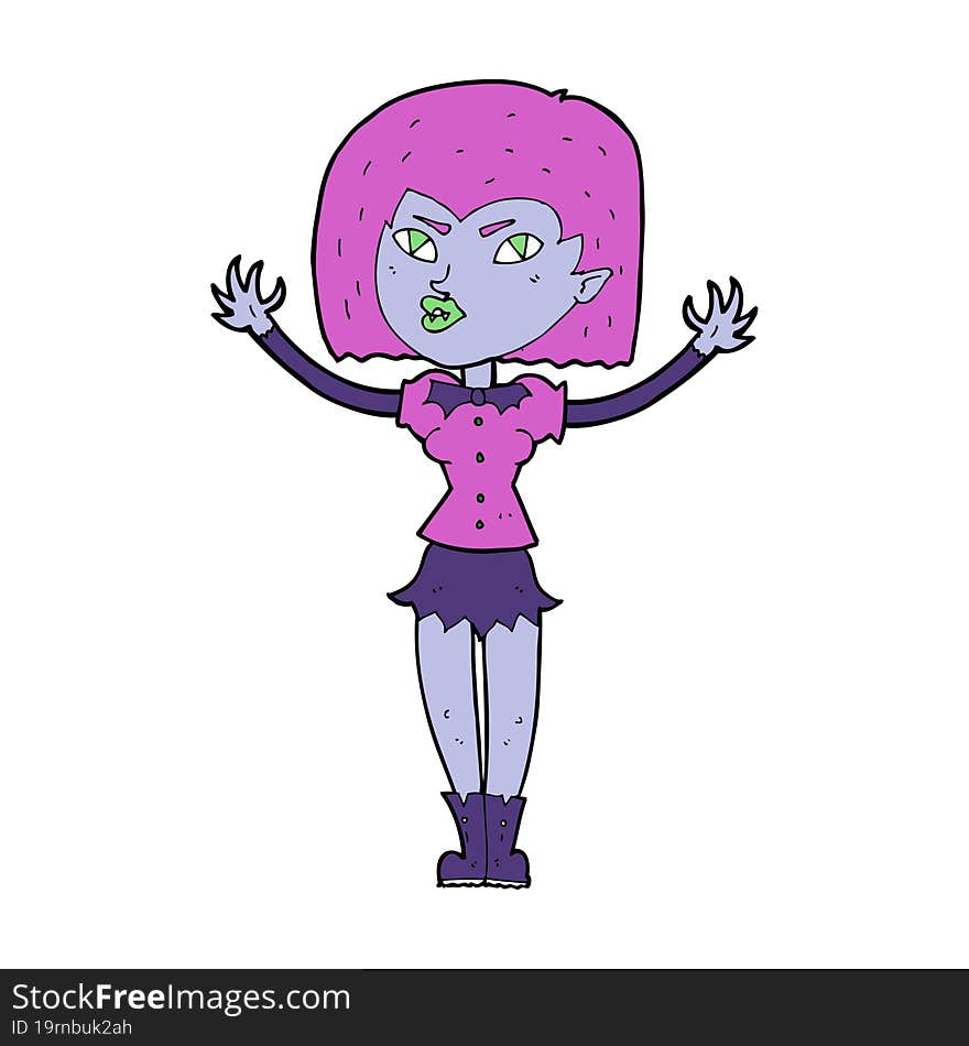 Cartoon Vampire Girl