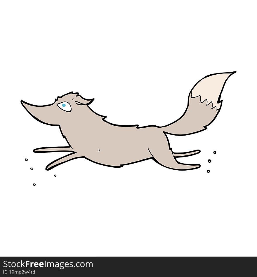 cartoon wolf running