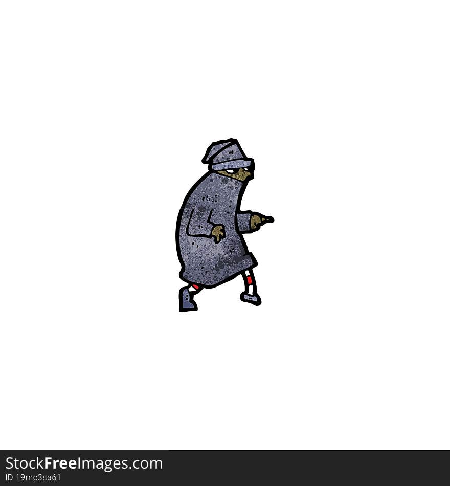 Cartoon Sneaking Thief