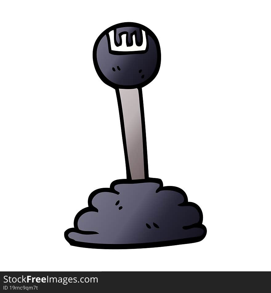 cartoon doodle gear stick