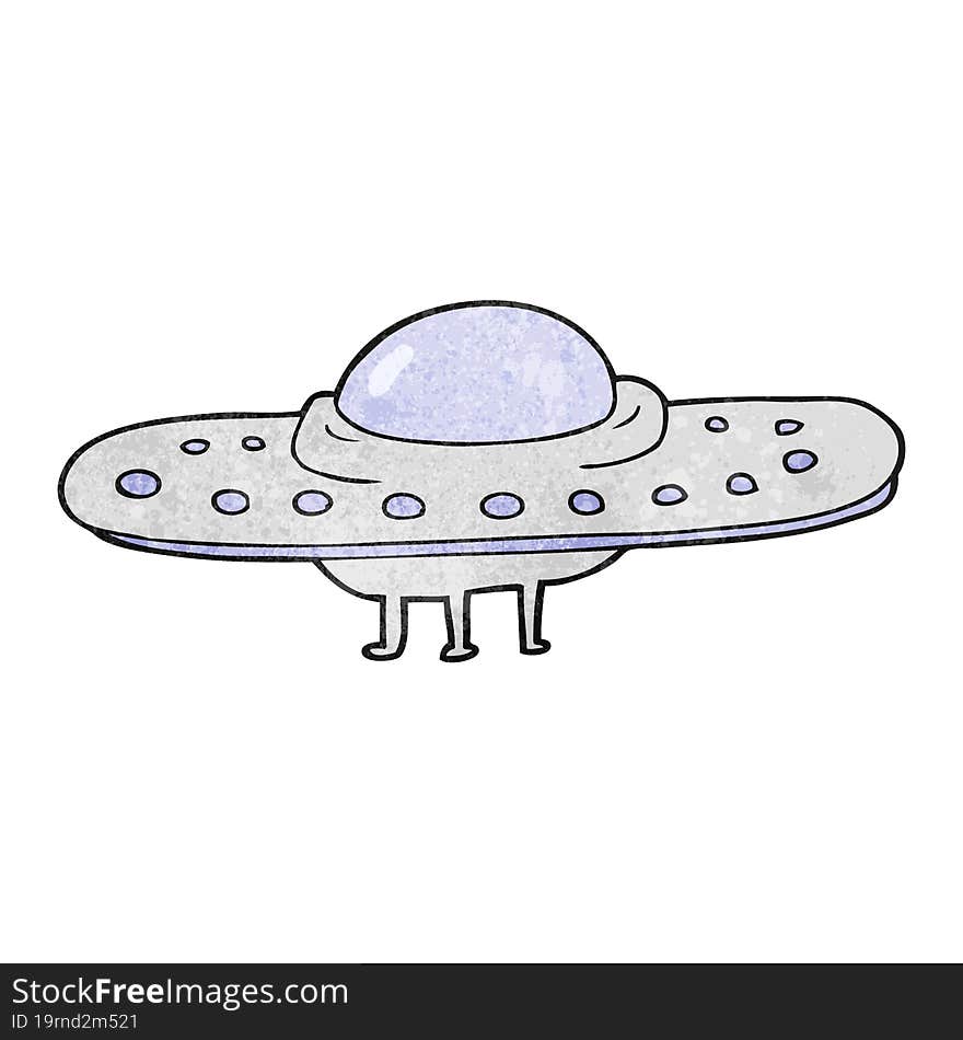 Textured Cartoon Flying Saucer