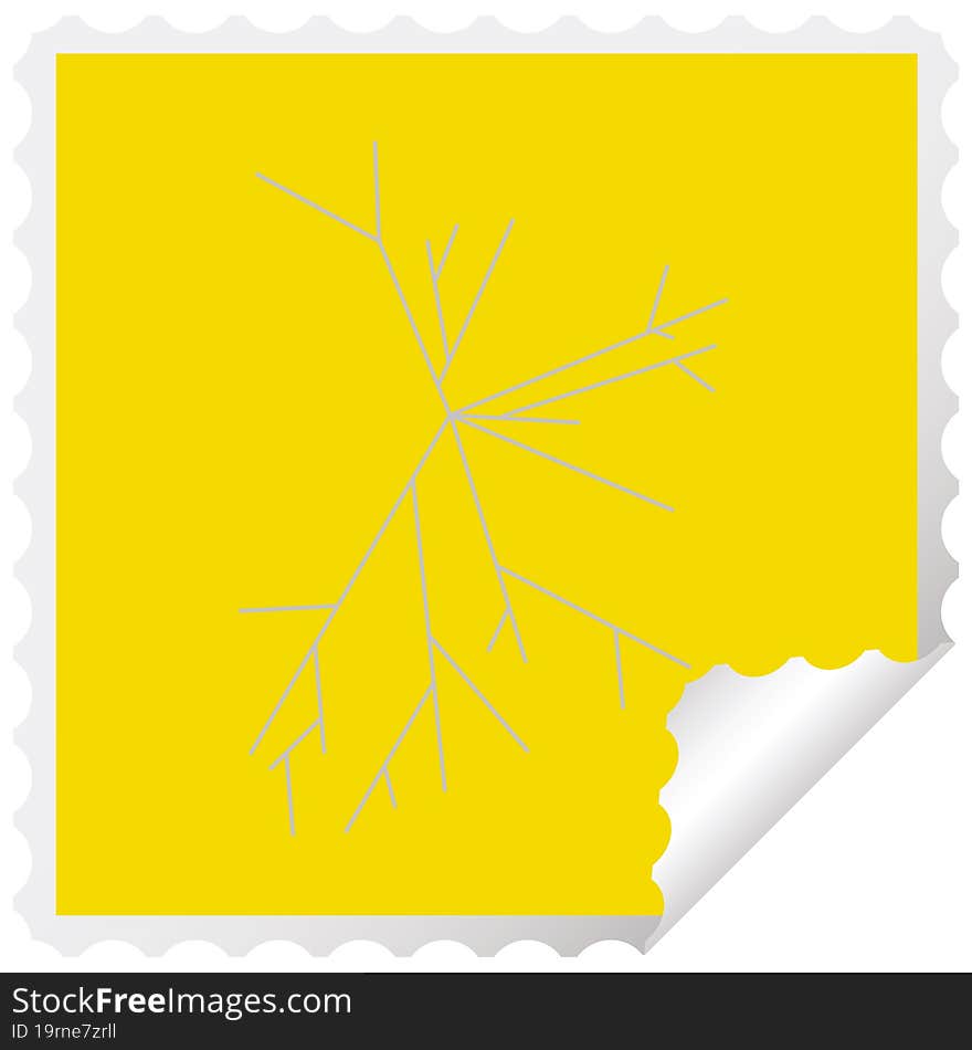 cracked screen graphic vector illustration square sticker stamp