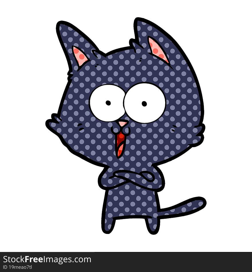 funny cartoon cat. funny cartoon cat