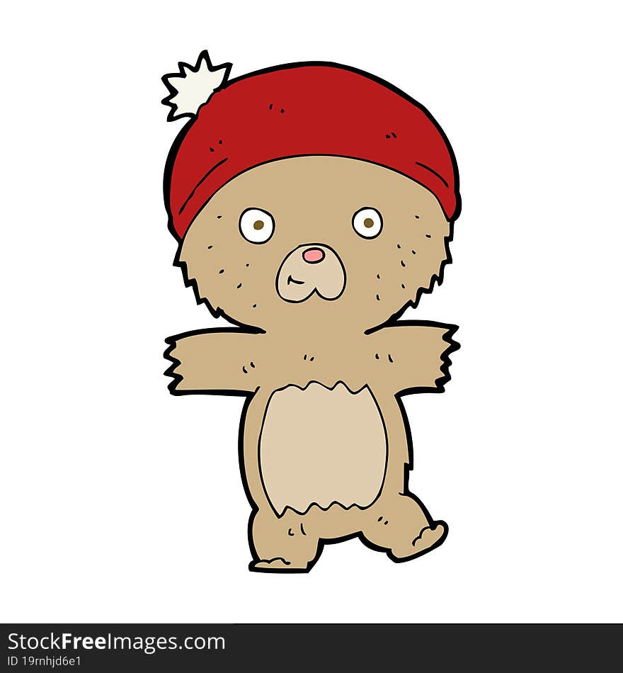 cartoon funny teddy bear