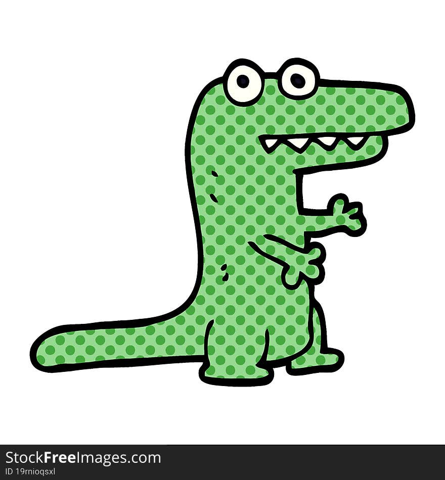 cartoon doodle crocodile