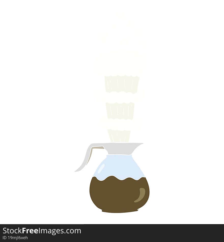 flat color illustration of extra strong coffee jug. flat color illustration of extra strong coffee jug