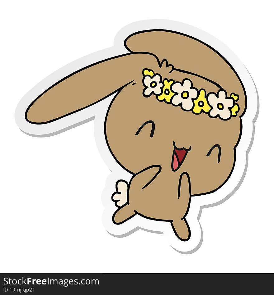 sticker cartoon kawaii cute furry bunny