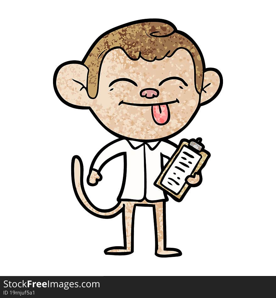 funny cartoon monkey. funny cartoon monkey