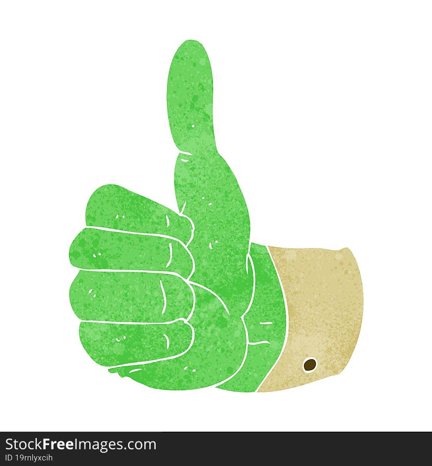 cartoon thumbs up symbol