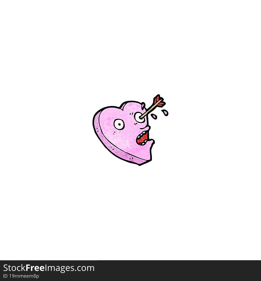 love struck heart cartoon