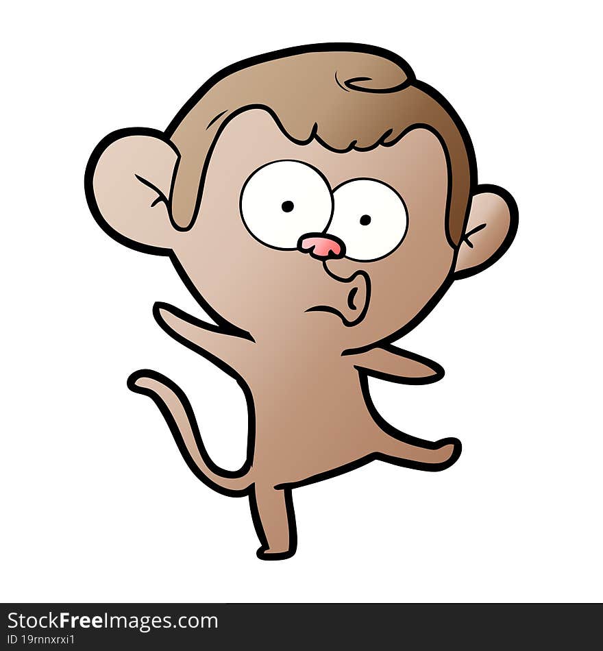 cartoon surprised monkey. cartoon surprised monkey