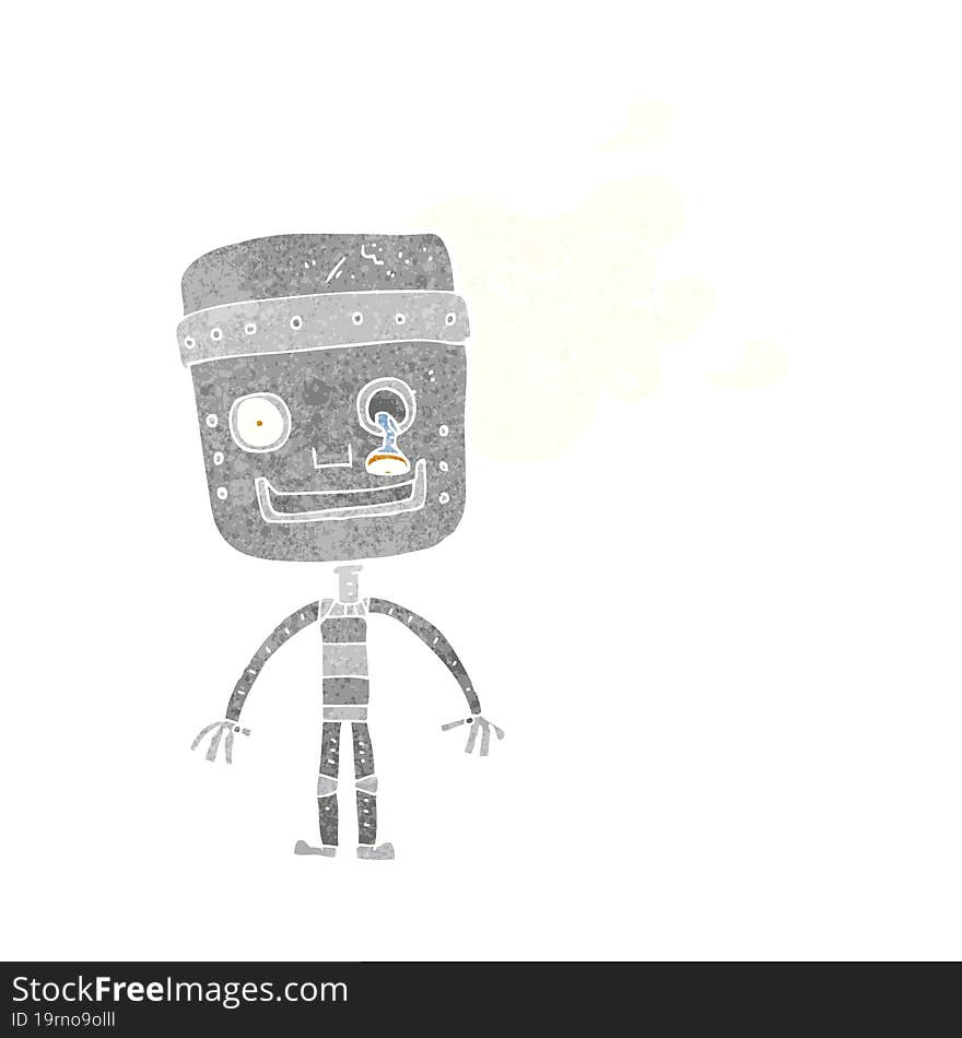 cartoon old robot