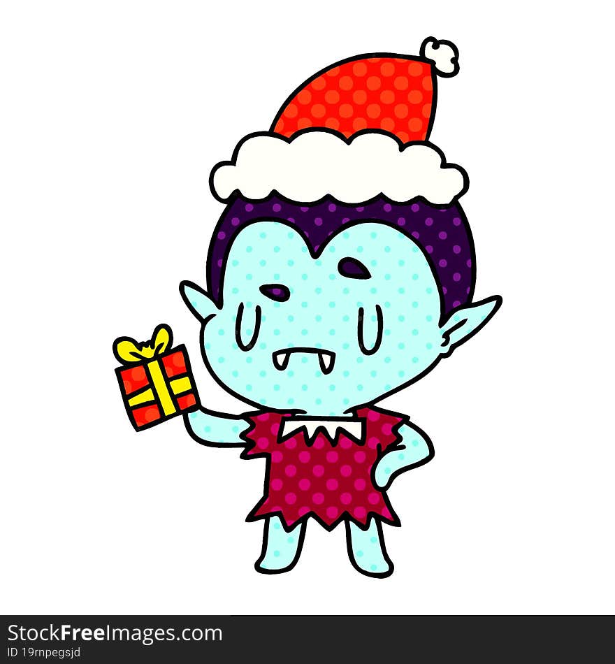 Christmas Cartoon Of Kawaii Vampire