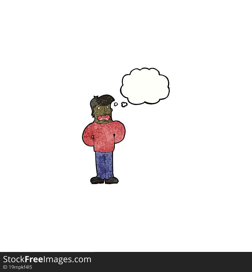 Cartoon Man Thinking