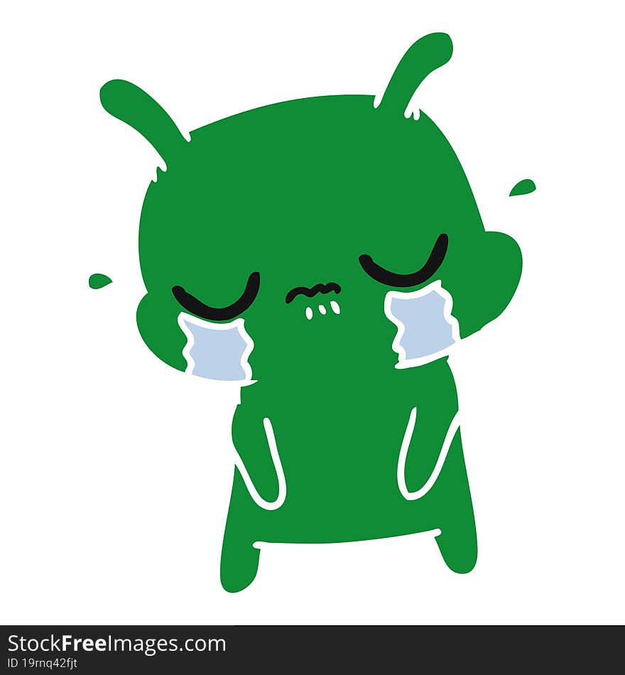 Cartoon Of Cute Sad Alien