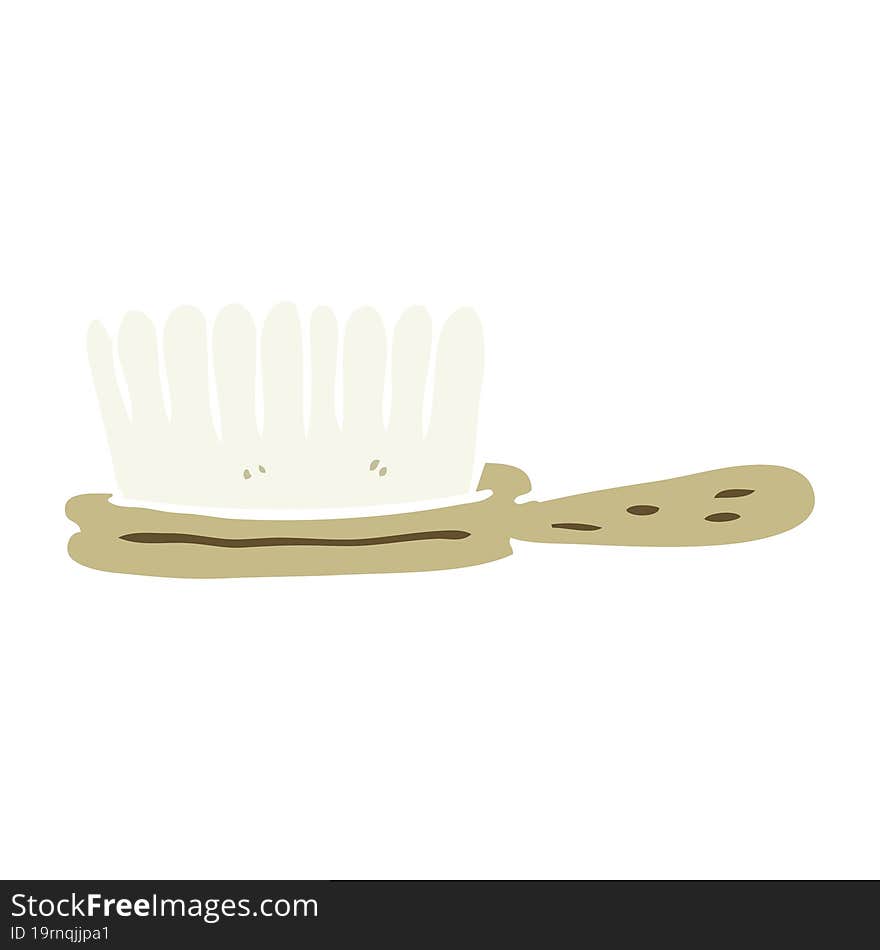 flat color style cartoon hairbrush